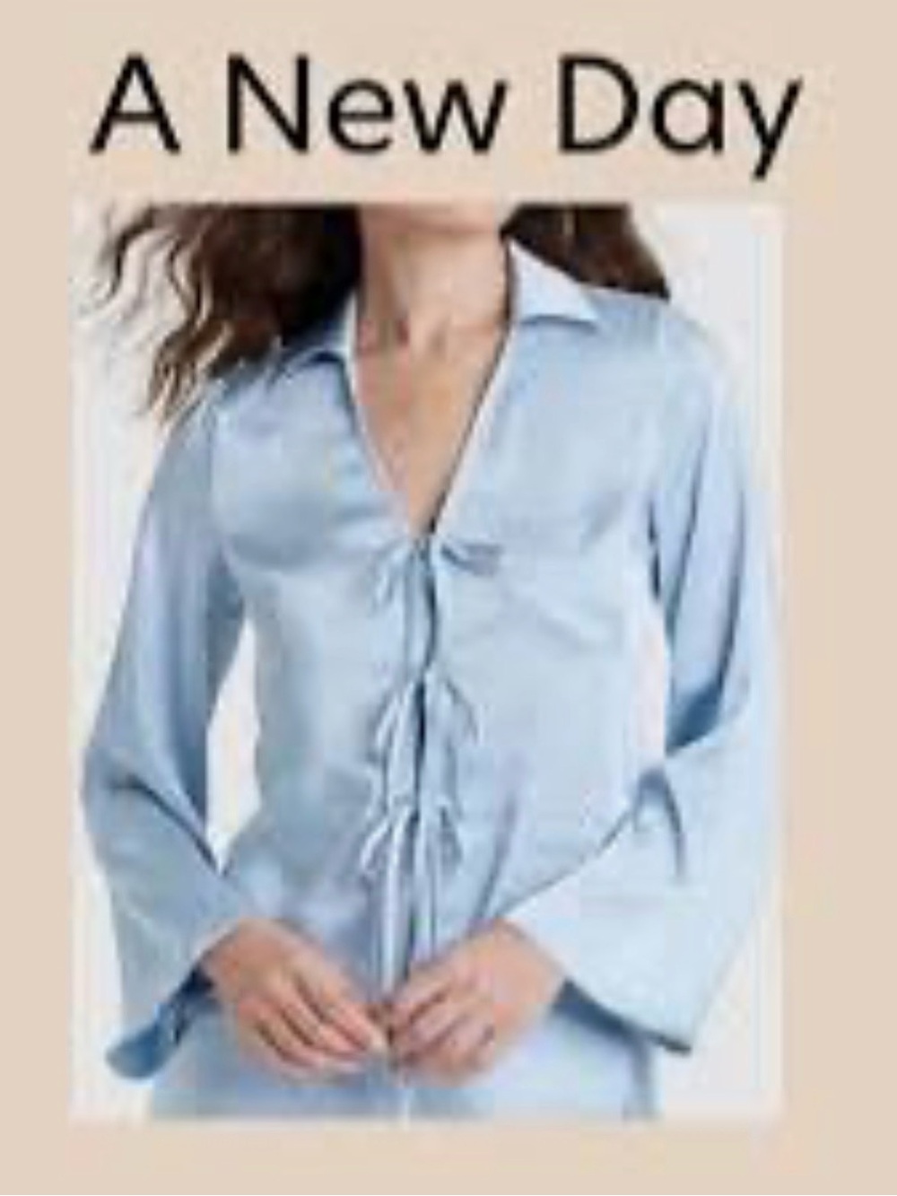 A New Day Baby Blue Satin Maxi Skirt Set